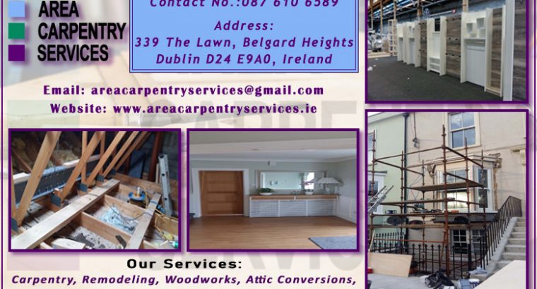 Area Carpentry Service | Carpenter in Dublin | Meath | Wicklow